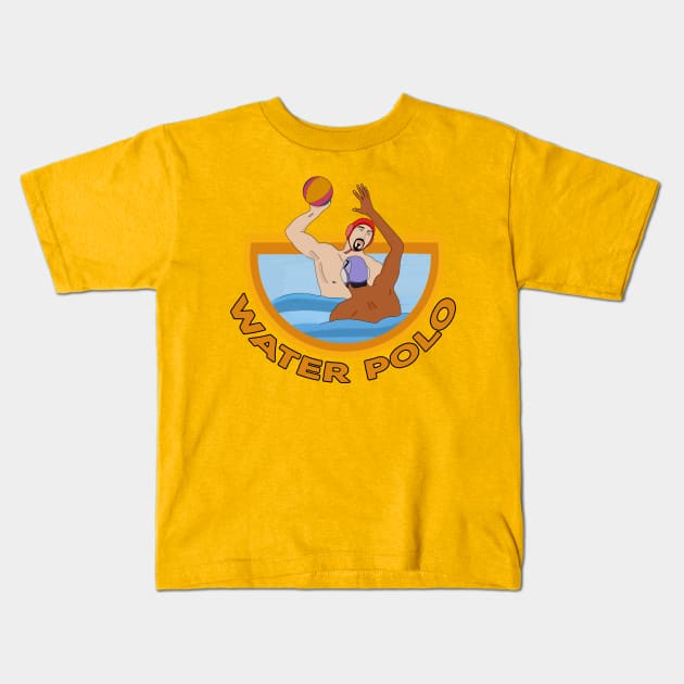 Water Polo Kids T-Shirt by DiegoCarvalho